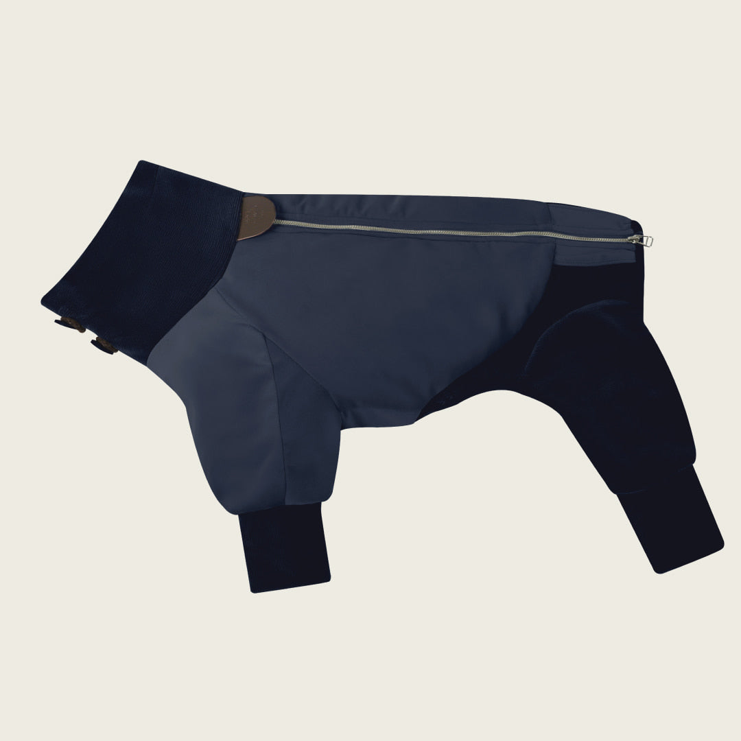 [NEW] Suede All-in-One Suit_NAVY