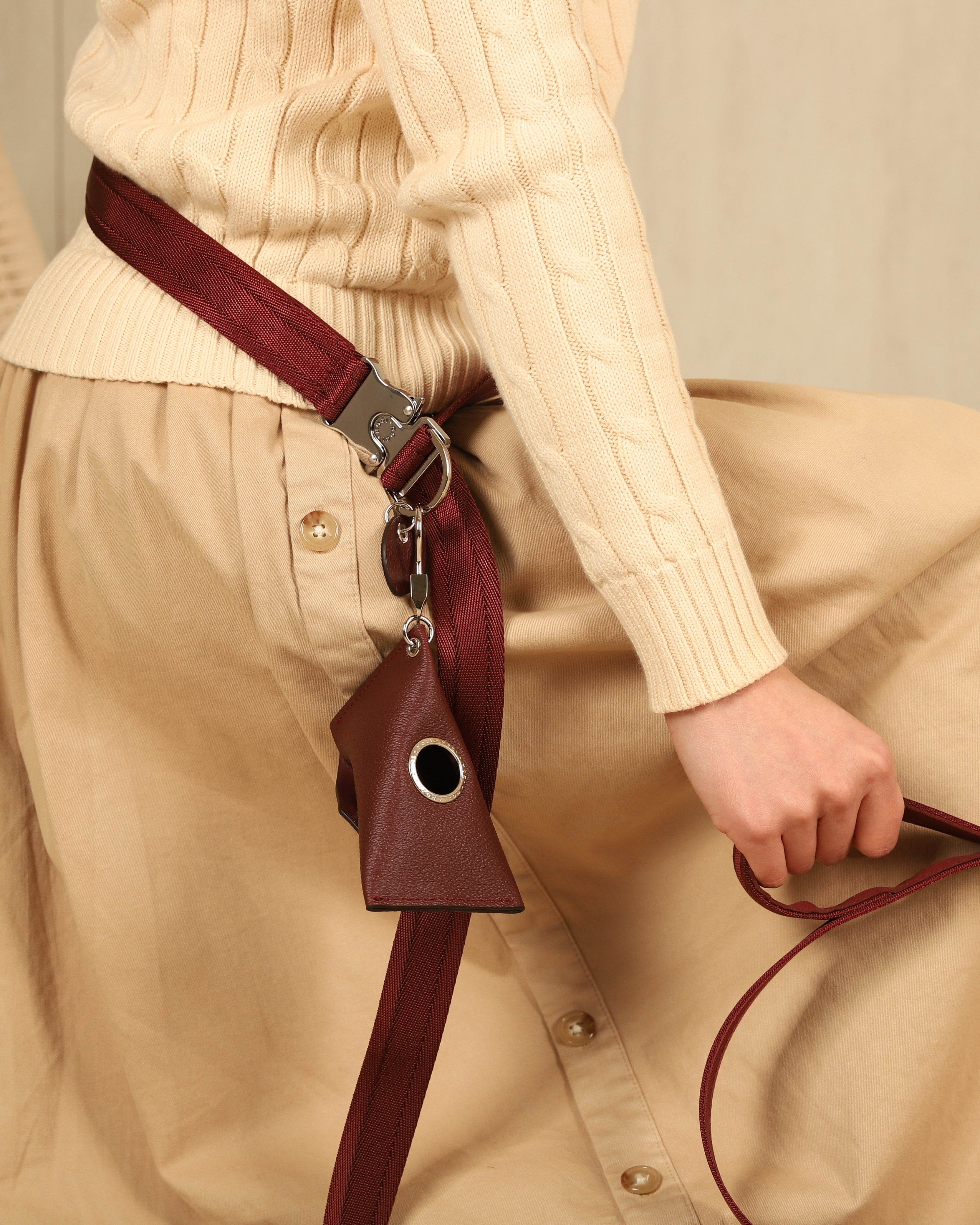 Saddle Hands-Free Lead_BURGUNDY L