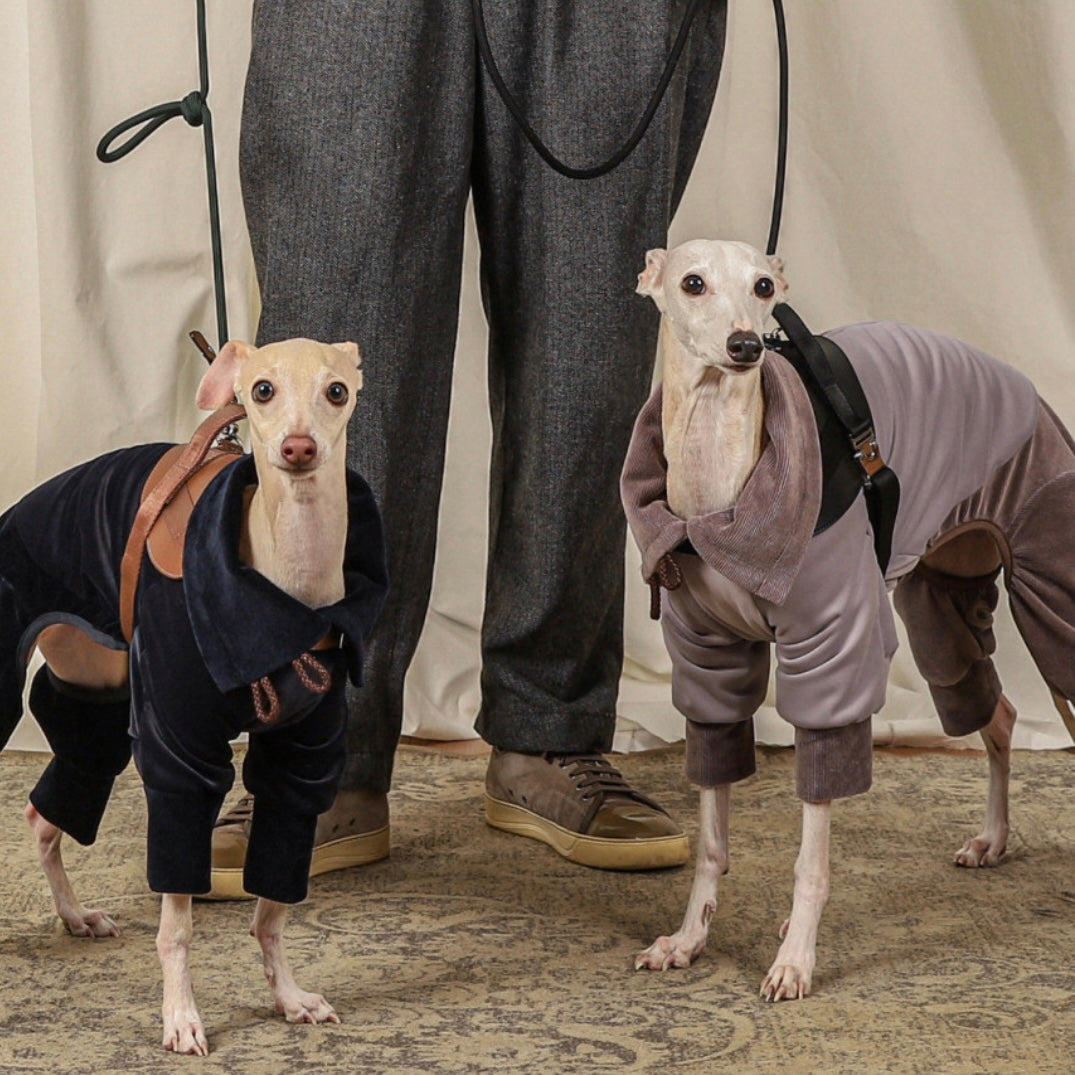 [NEW] Suede All-in-One Suit_NAVY