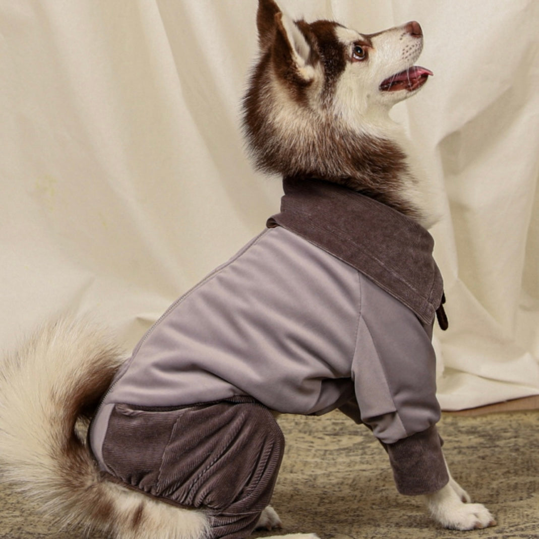 [NEW] Suede All-in-One Suit_GREY