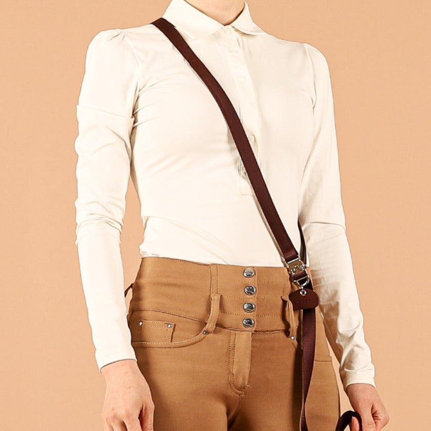 Saddle Hands-Free Lead_BURGUNDY S